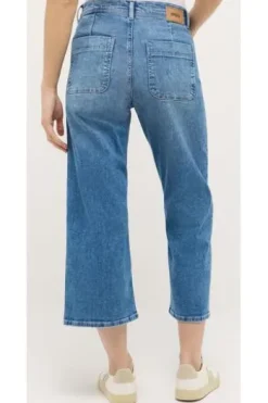 ANGELS Culotte-Jeans Linn Smart bleached blue used Relaxed Fit