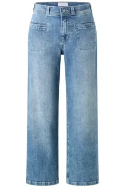 ANGELS Culotte-Jeans Linn Smart bleached blue used Relaxed Fit