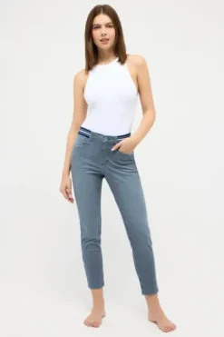 ANGELS 7/8 Jeans Ornella Sporty blue used gestreift Slim Fit