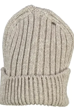 ARAN Mütze beige Merinowolle Supersoft