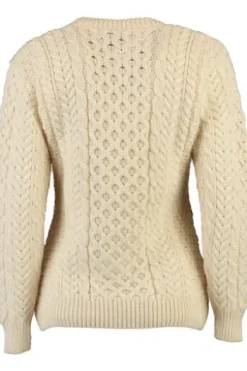 ARAN Pullover natur in super softer Merinowolle
