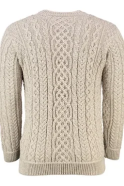 ARAN Rundhals Pullover beige