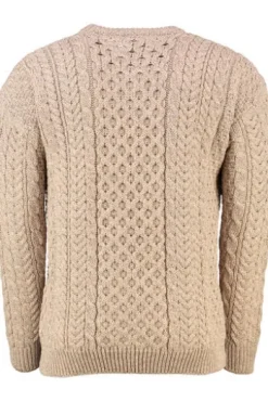 ARAN Rundhals Pullover beige
