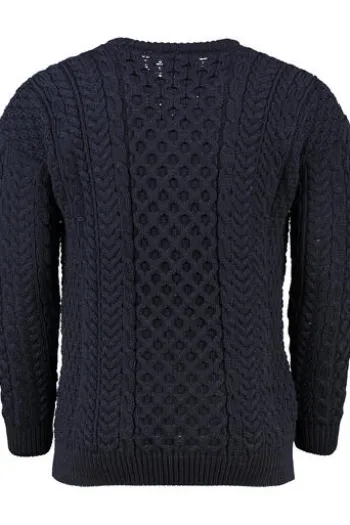 ARAN Rundhals Pullover marine