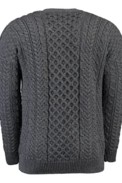 ARAN Strickjacke anthrazit