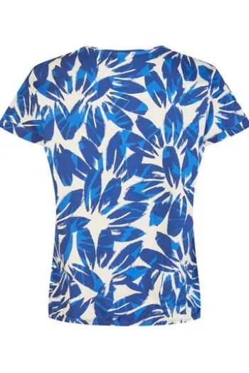 BARBARA LEBEK Shirt ocean blue gemustert