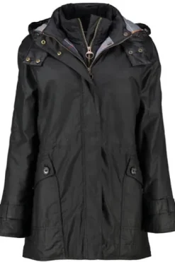 BARBOUR Jacke schwarz Crannich Wax