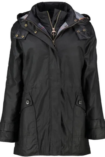 BARBOUR Jacke schwarz Crannich Wax