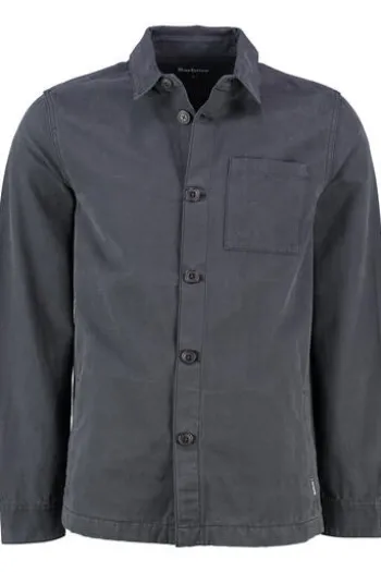 BARBOUR Overshirt Washed classic navy Langarm
