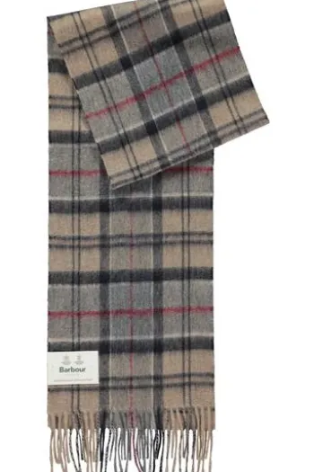 BARBOUR Schal beige kariert klassisches Tartanmuster