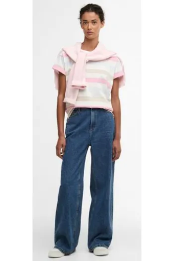 BARBOUR Shirt Lyndale rosa gestreift