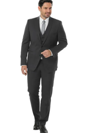 BENVENUTO Flat-Front Hose anthrazit Modern Fit