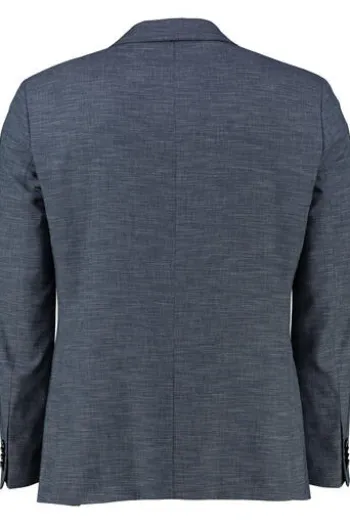 BENVENUTO Sakko blau mit Leinen