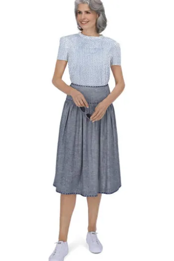 BERWIN Bluse blau