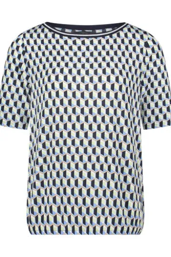 BETTY BARCLAY Shirt blue/green gemustert