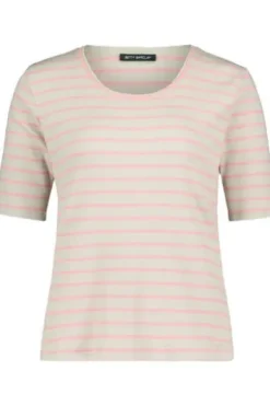 BETTY BARCLAY Shirt nature/rosé gestreift Kurzarm