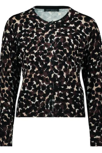 BETTY BARCLAY Strickjacke braun/beige gemustert