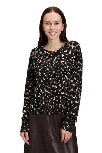 BETTY BARCLAY Strickjacke braun/beige gemustert