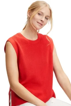 BETTY BARCLAY Strick-Top poppy red