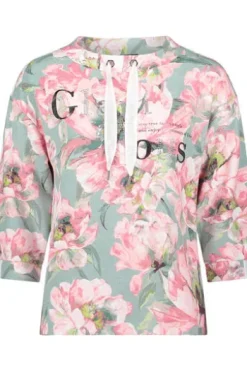 BETTY BARCLAY Sweatshirt mint/rosé geblümt