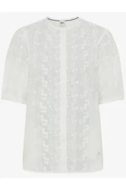 BRAX Bluse Vea white Kurzarm