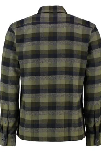BRAX Flanell Hemd Kay grün kariert Modern Fit Langarm