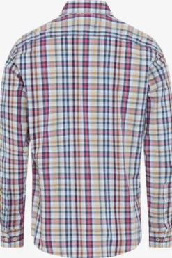 BRAX Hemd Daniel hellblau kariert Modern Fit Langarm Button-Down
