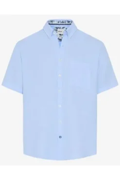 BRAX Hemd Dan sky Modern Fit Kurzarm