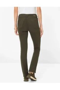 BRAX Jeans Carola oliv Feminine Fit in Premium-Denim