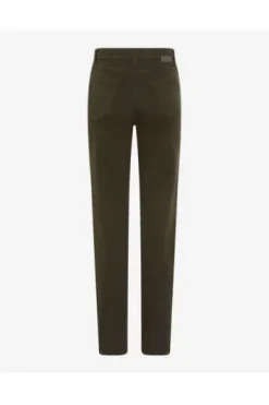 BRAX Jeans Carola oliv Feminine Fit in Premium-Denim