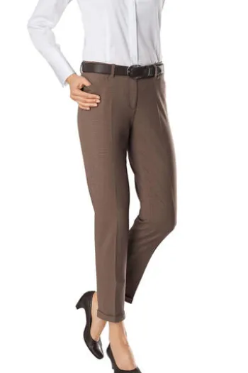 BRAX Karo-Hose Maron bordeaux