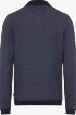 BRAX Langarm Polo-Shirt Paros deep blue