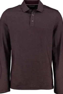 BRAX Langarm Polo Shirt Prescot bordeaux