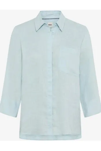 BRAX Leinen-Bluse Vicki blue 3/4-Arm