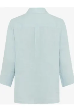 BRAX Leinen-Bluse Vicki blue 3/4-Arm
