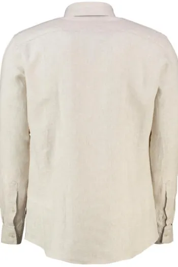 BRAX Leinen Hemd Dirk beige Modern Fit Langarm Leinen
