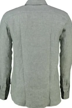 BRAX Leinen Hemd Dirk grün Modern Fit Langarm Leinen