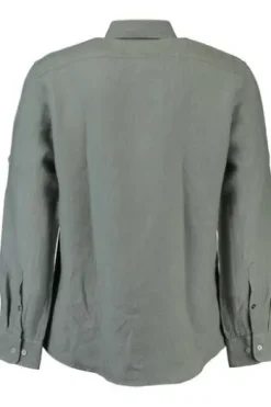 BRAX Leinen Hemd Dirk gruen kariert Slim Fit