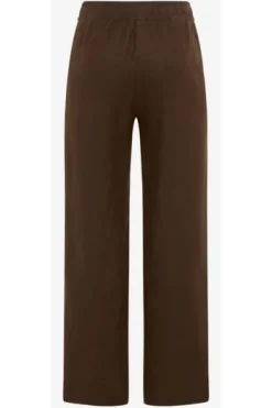 BRAX Leinen-Hose Farina coffee Wide Fit