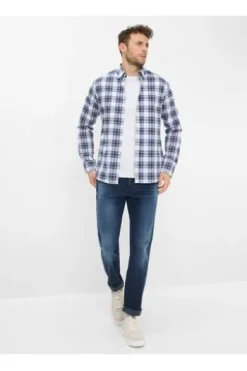 BRAX Light Flanell Hemd Daniel universe kariert Modern Fit