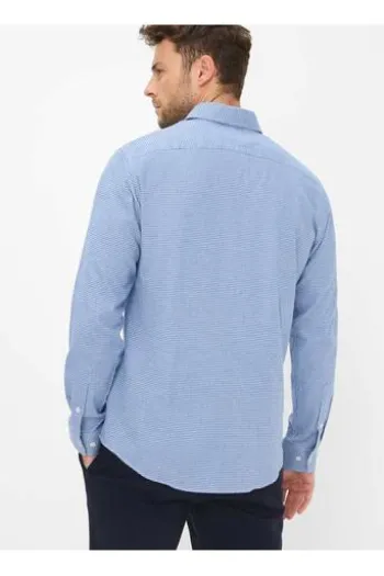 BRAX Light Flanell Hemd Daniel baltic kariert Modern Fit