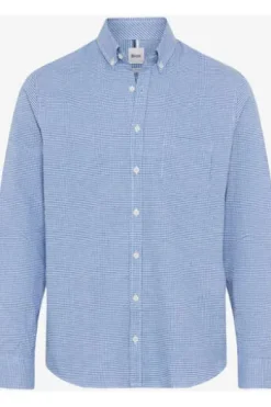 BRAX Light Flanell Hemd Daniel baltic kariert Modern Fit