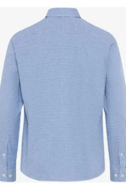 BRAX Light Flanell Hemd Daniel baltic kariert Modern Fit