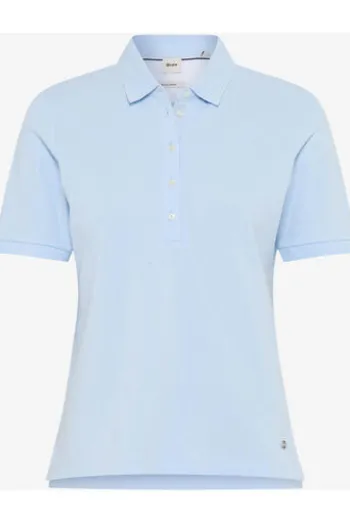 BRAX Polo-Shirt Cleo hellblau in Piqué-Qualität