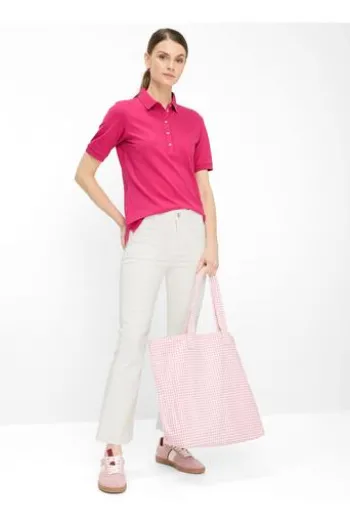 BRAX Polo-Shirt Cleo rot Pique-Qualität