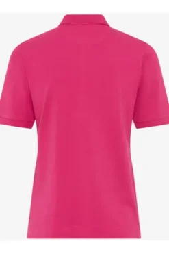 BRAX Polo-Shirt Cleo rot Pique-Qualität