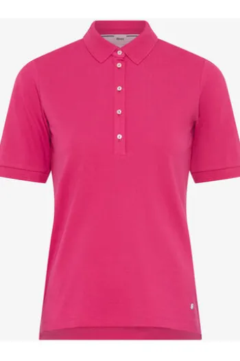BRAX Polo-Shirt Cleo rot Pique-Qualität