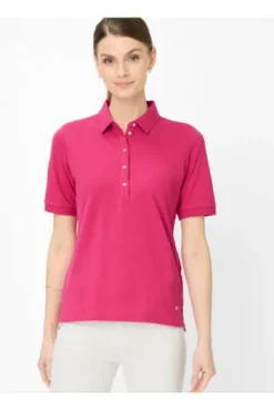 BRAX Polo-Shirt Cleo rot Pique-Qualität