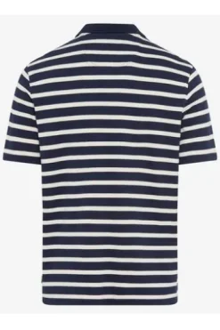 BRAX Polo Shirt Paco navy gestreift
