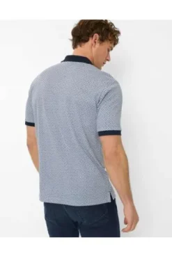 BRAX Polo-Shirt Perry cove gemustert